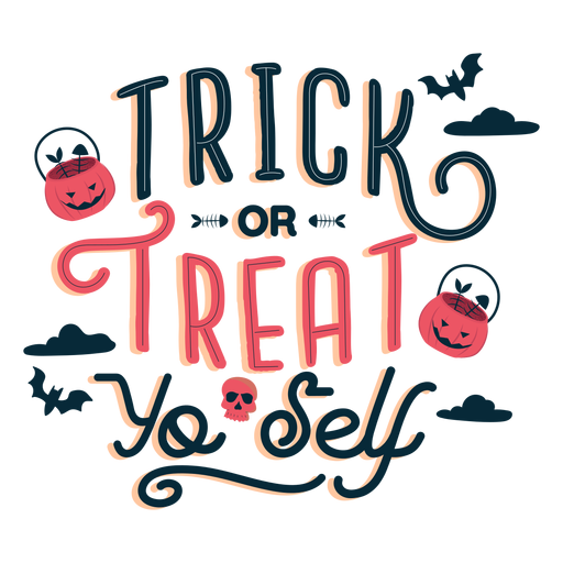 Trick or treat yo sey sticker badge PNG Design