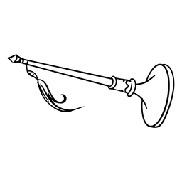 Curso de tubo de trompete Desenho PNG