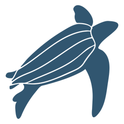 Concha de tortuga detallada silueta animal Diseño PNG