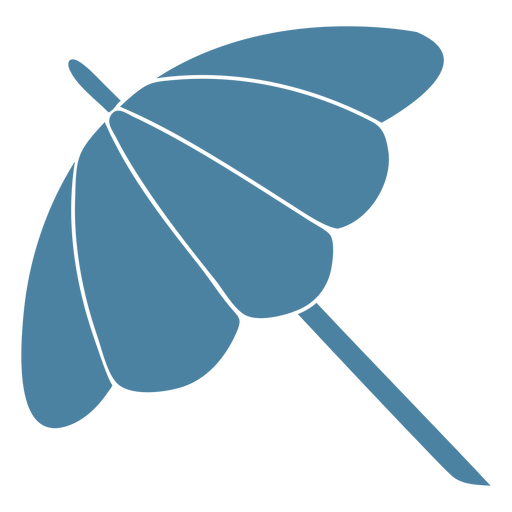 Umbrella sunshade detailed silhouette PNG Design