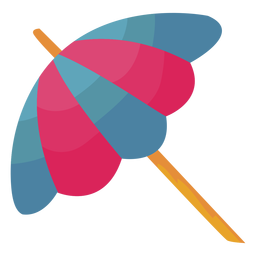 Sonnenschirm flach PNG-Design