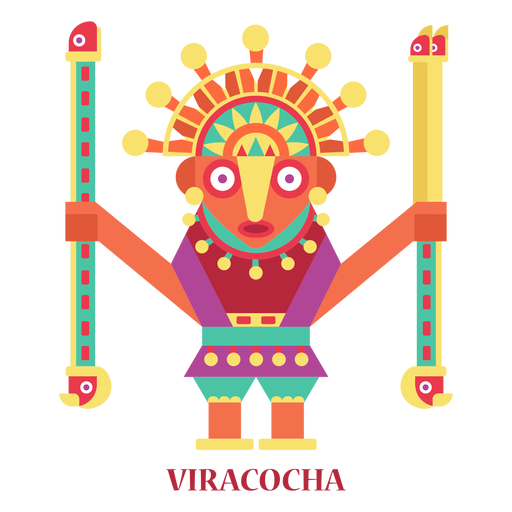 Viracocha inca divinity flat PNG Design