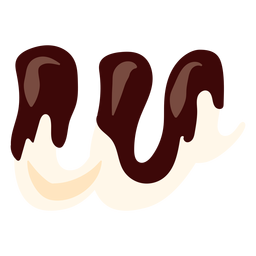 W w carta chocolate plano Diseño PNG