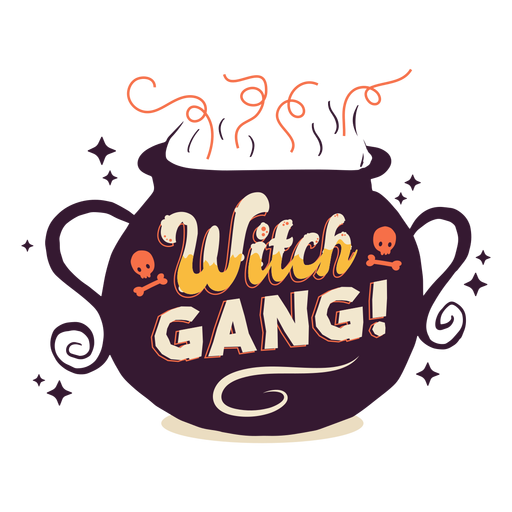 Witch gang sticker badge PNG Design