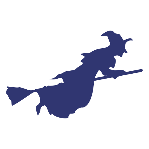Witch broom silhouette PNG Design