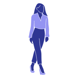 Detaillierte Silhouette der Frauenbluse PNG-Design