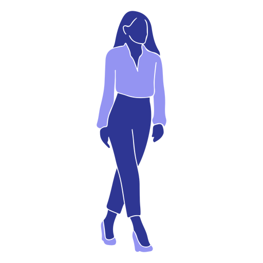 Blusa de mujer silueta detallada Diseño PNG