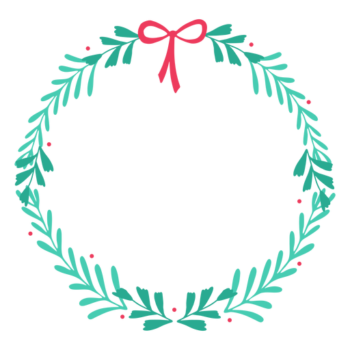 Wreath frame bow branch badge sticker