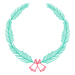 Kranz Rahmen Zweig Glocke Abzeichen Aufkleber PNG-Design
