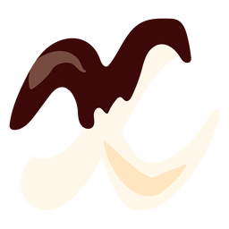 X x Buchstabe Schokolade flach PNG-Design