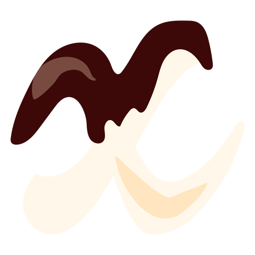 X x letter chocolate flat PNG Design