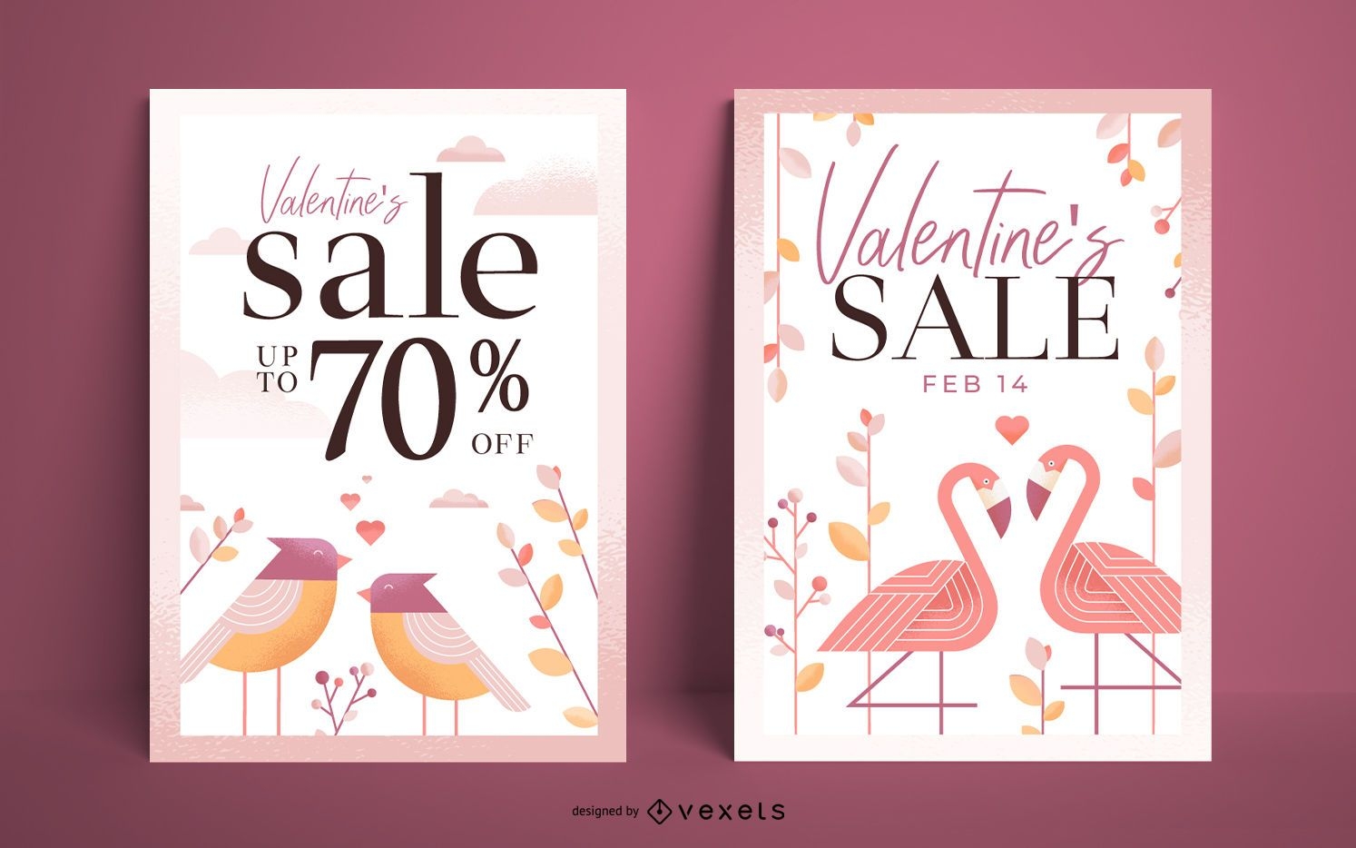 Valentinstag Verkauf Poster Set