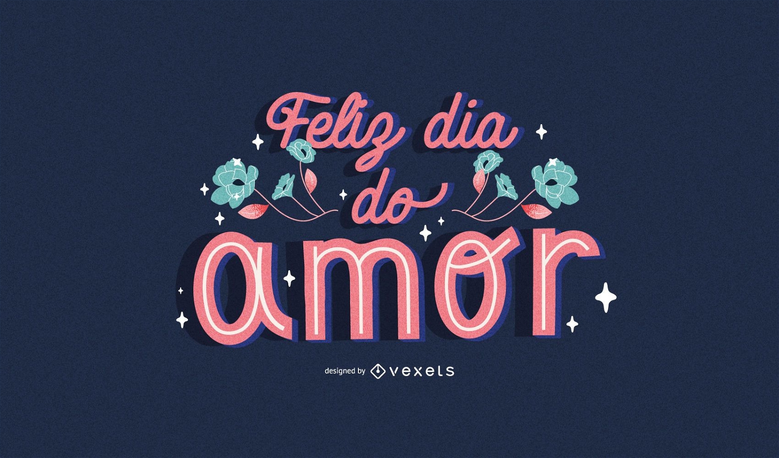 Valentine's day portuguese lettering