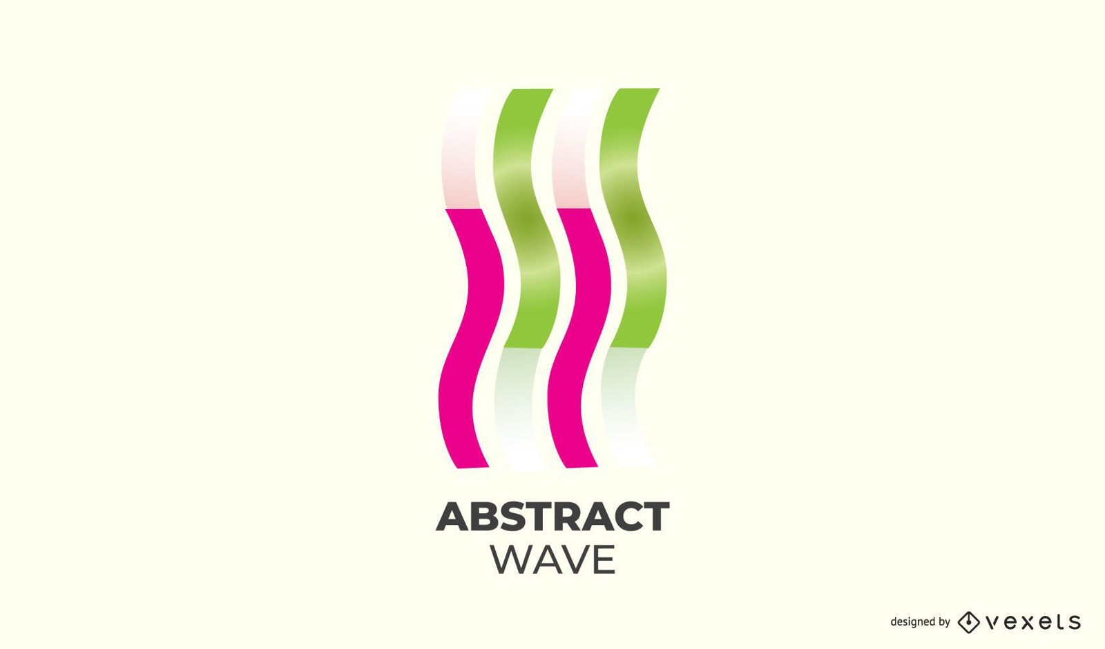 Diseño de logotipo abstracto onda ascendente