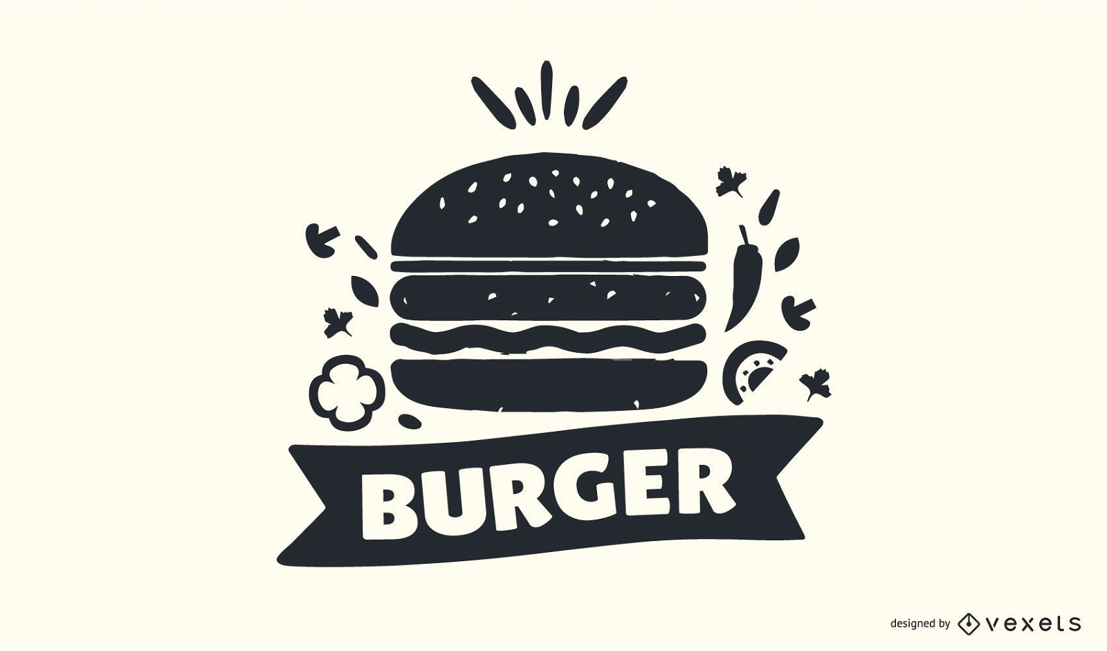 Dise?o de logotipo Burger Stamp