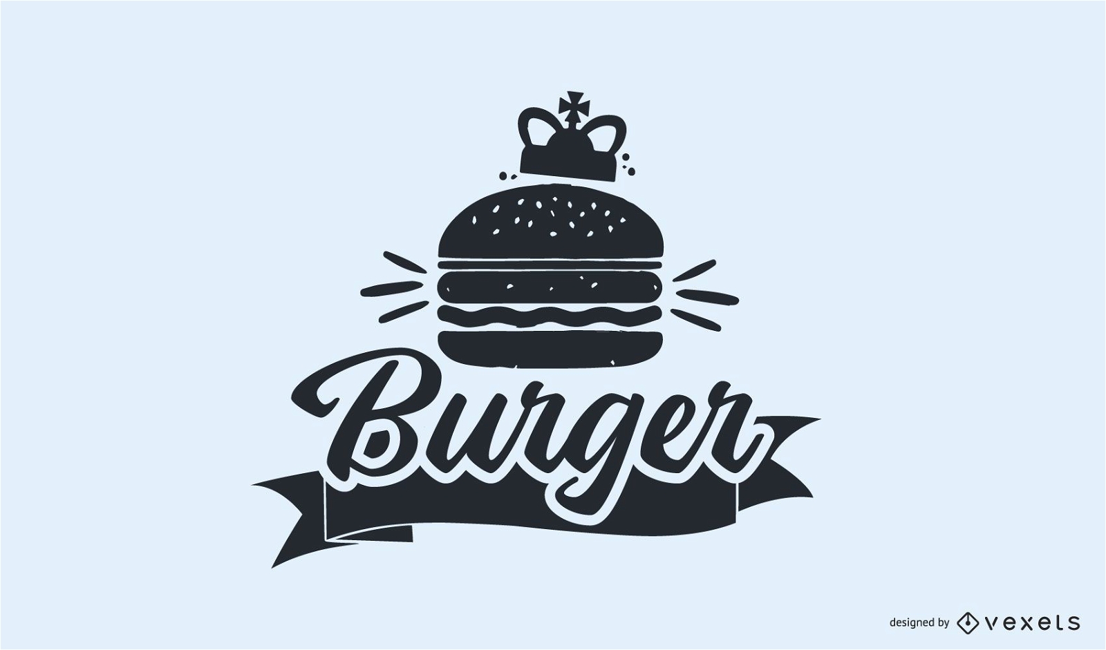 Design de logotipo vintage de hambúrguer