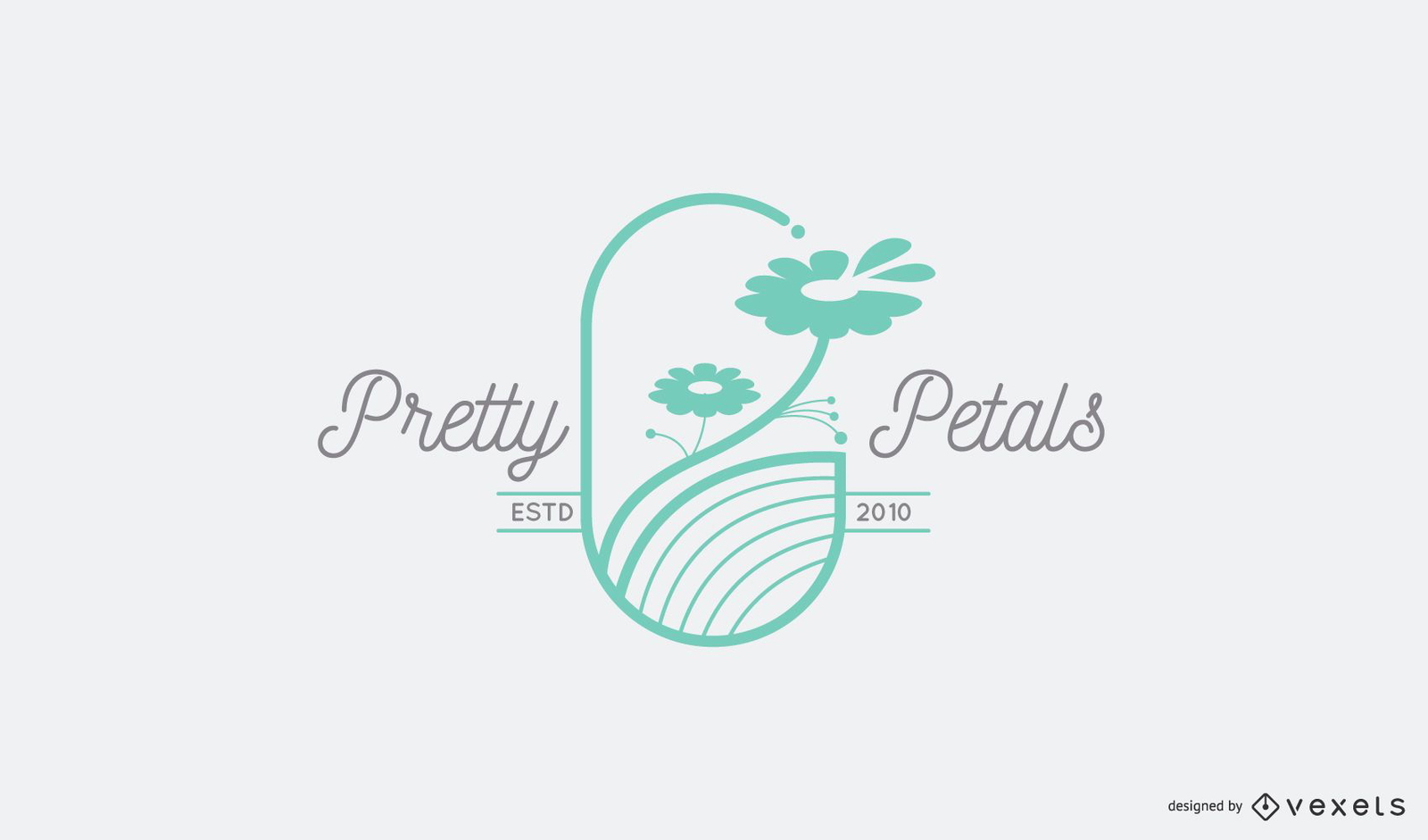 Flower petals logo template