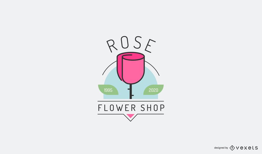 Rose flower logo template Rose flower logo template