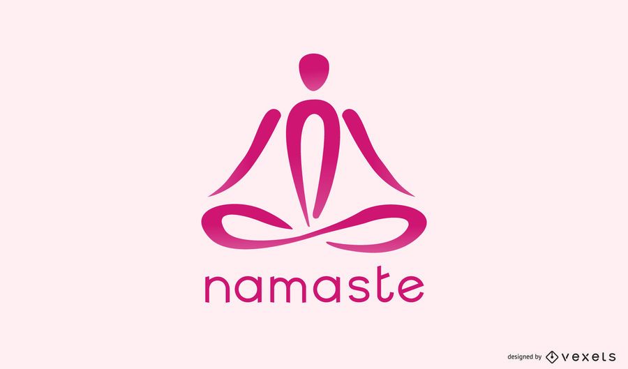Plantilla de logotipo de namaste yoga Plantilla de logotipo de namaste yoga