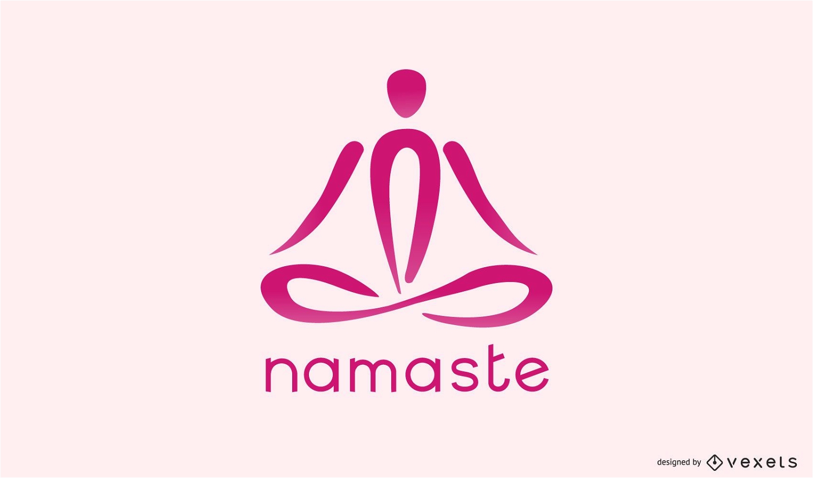 Namaste yoga logo template