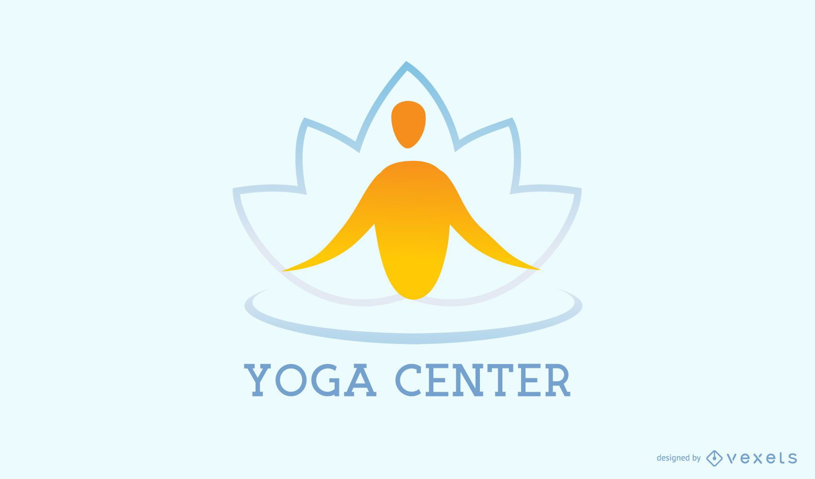 Plantilla de logotipo de meditación de centro de yoga