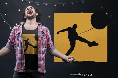 Soccer silhouette t-shirt design