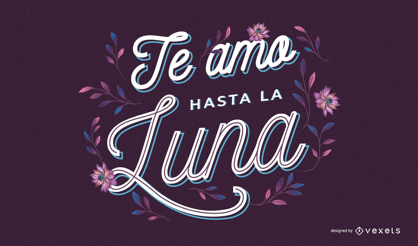 Valentine's spanish lettering design