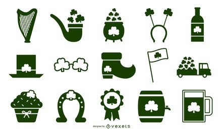St Patricks Day Schablonenelemente