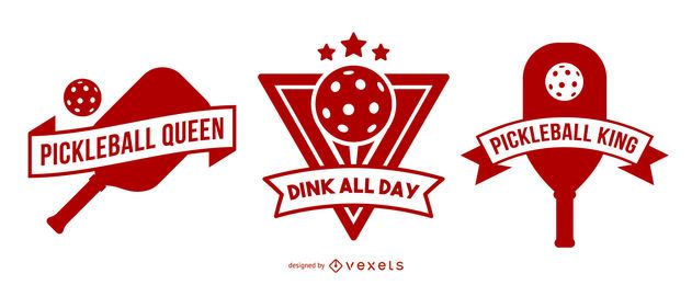 Pickleball Badge Design Set Pickleball Badge Design Set