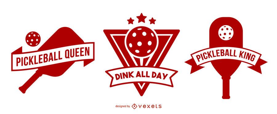 Pickleball Badge Design Set Pickleball Badge Design Set
