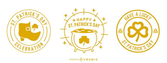 St Patricks Day Stroke Abzeichen gesetzt