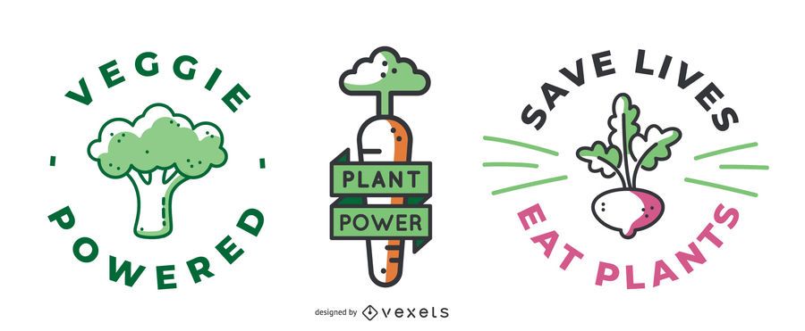 Vegan Badges Design Pack Vegan Badges Design Pack