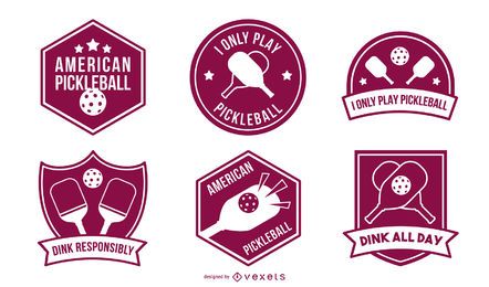 Conjunto de emblemas de Pickleball