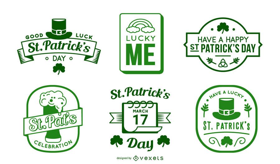Paquete de insignias del día de san patricio Paquete de insignias del día de san patricio