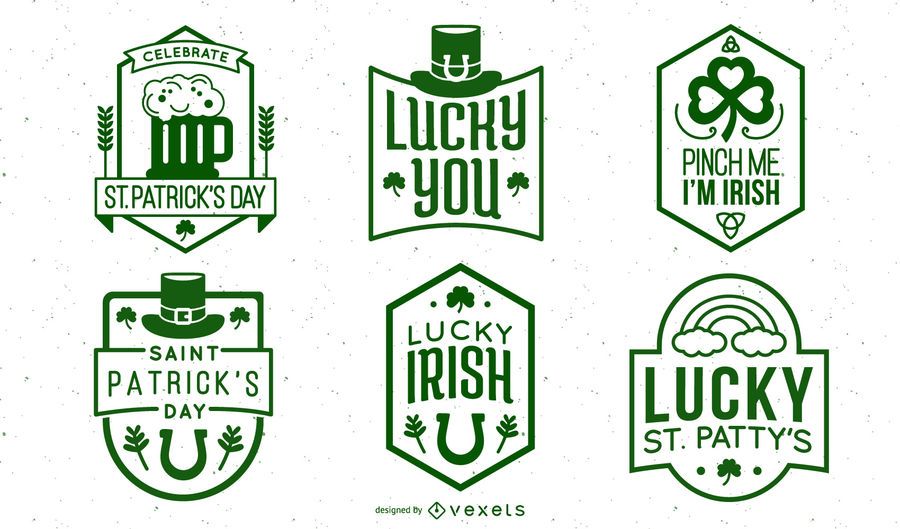 Paquete de insignias del día de san patricio Paquete de insignias del día de san patricio