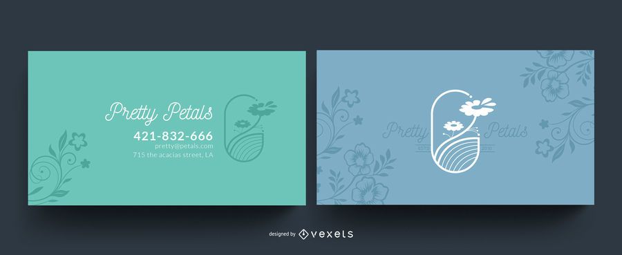 Flower petals business card Flower petals business card