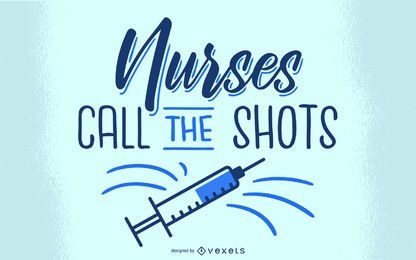 Nurses lettering design