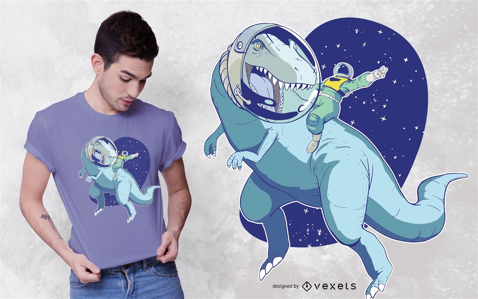 Design de t-shirt Space Dino