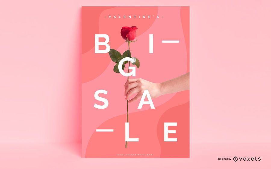 Valentine's big sale poster template Valentine's big sale poster template