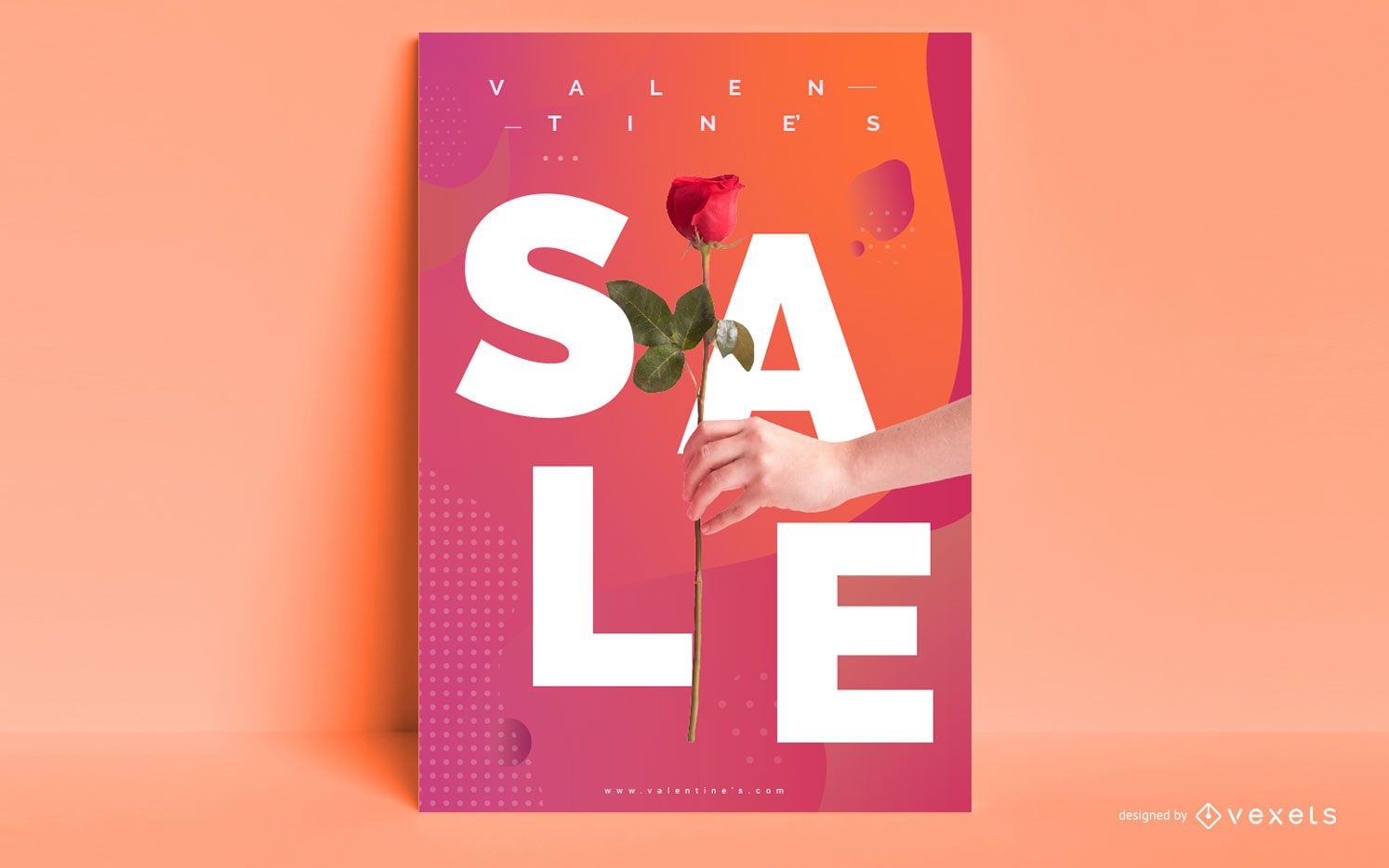 Valentine's sale poster template