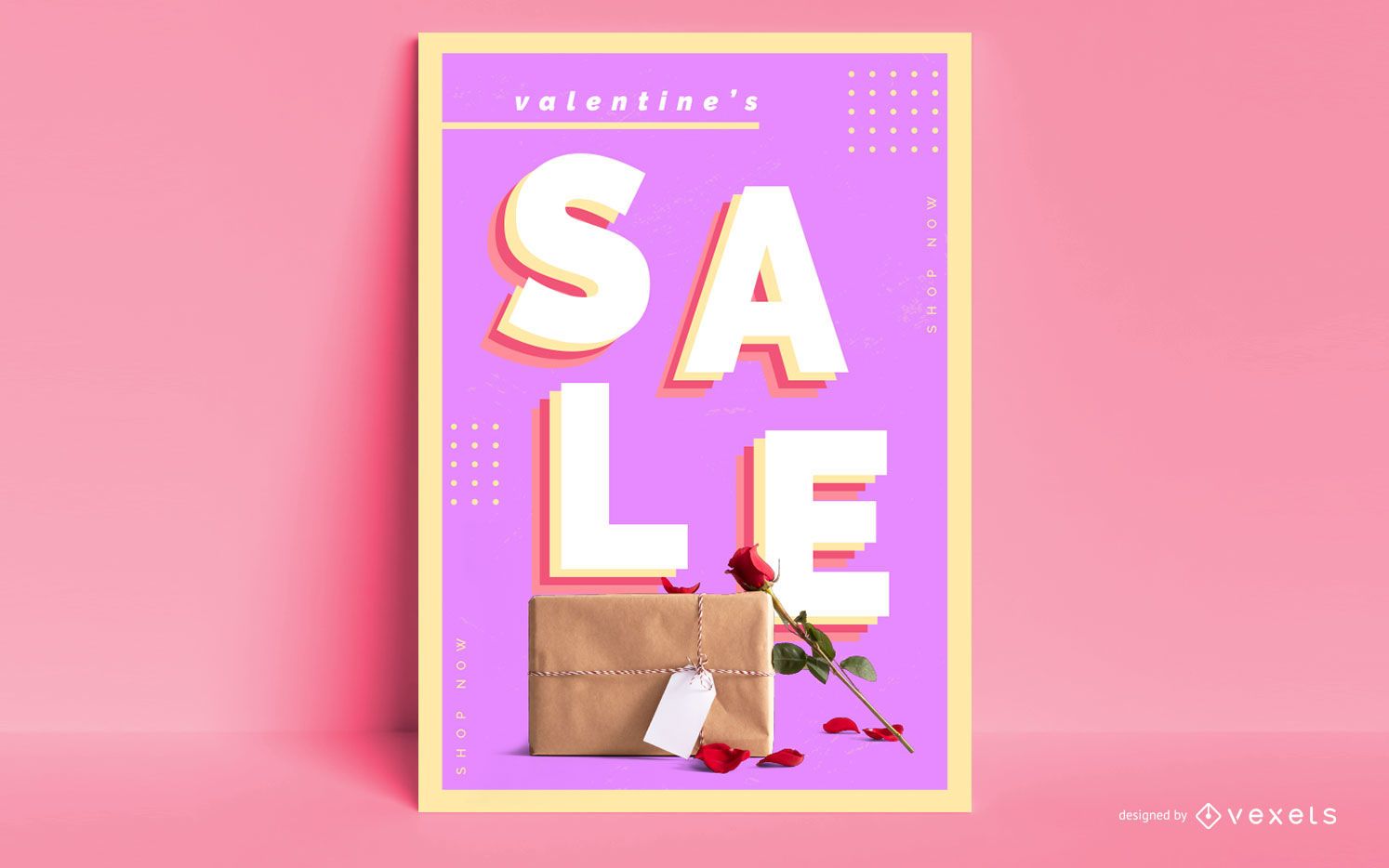 Valentine's day sale poster template