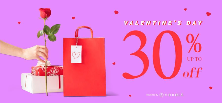 Plantilla de control deslizante de venta de San Valentín Plantilla de control deslizante de venta de San Valentín
