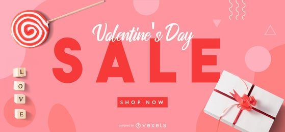 Valentine's sale web slider template