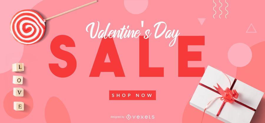 Valentine's sale web slider template Valentine's sale web slider template