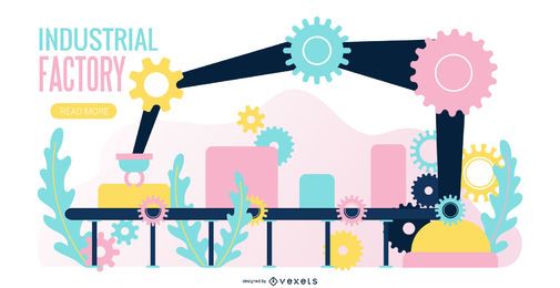 Industrial Factory Flat Style Design Industrial Factory Flat Style Design