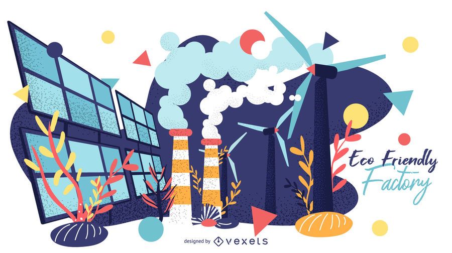 Eco Friendly Factory Graphic Design Eco Friendly Factory Graphic Design