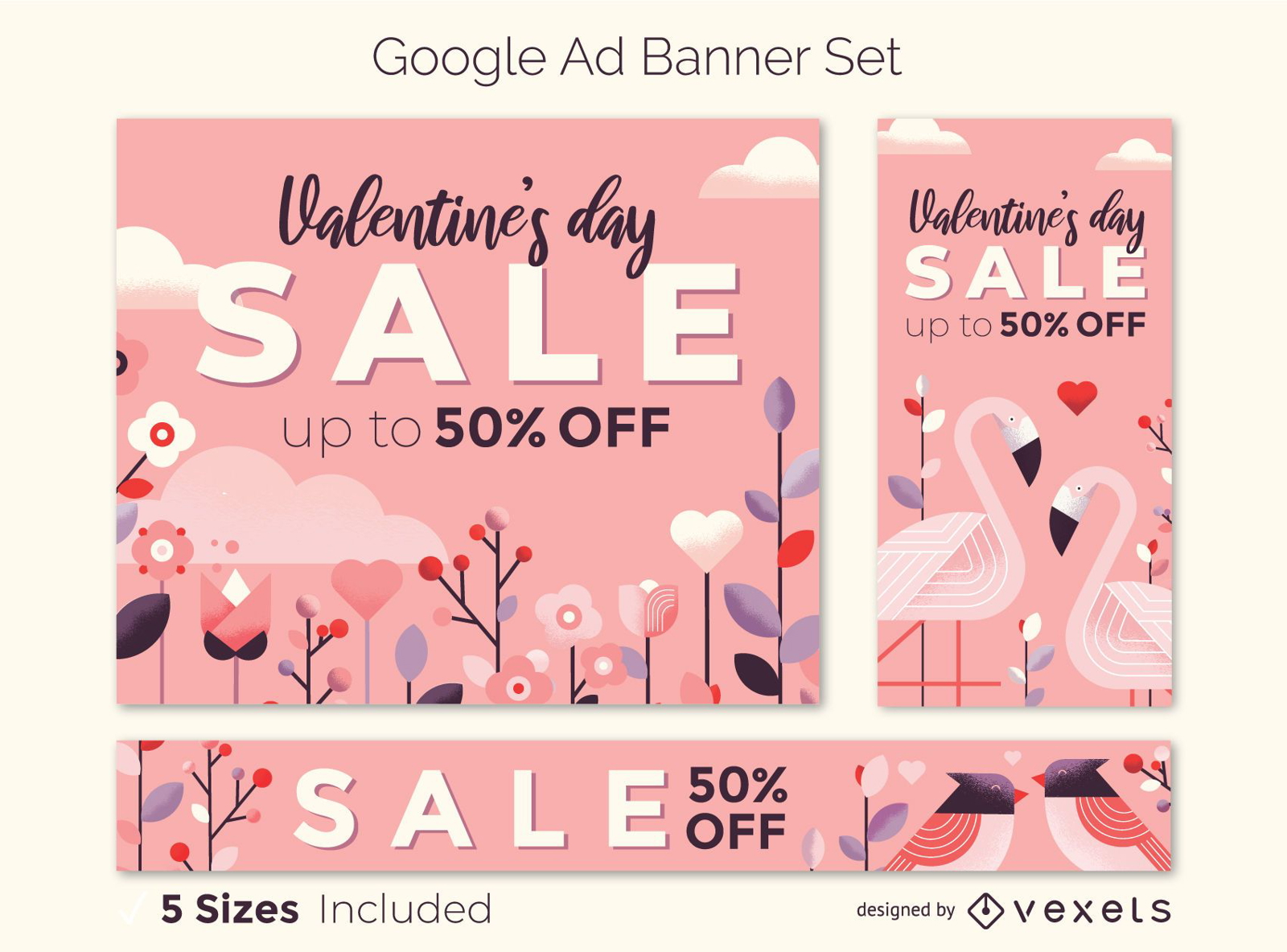 Werbebanner-Set zum Valentinstag