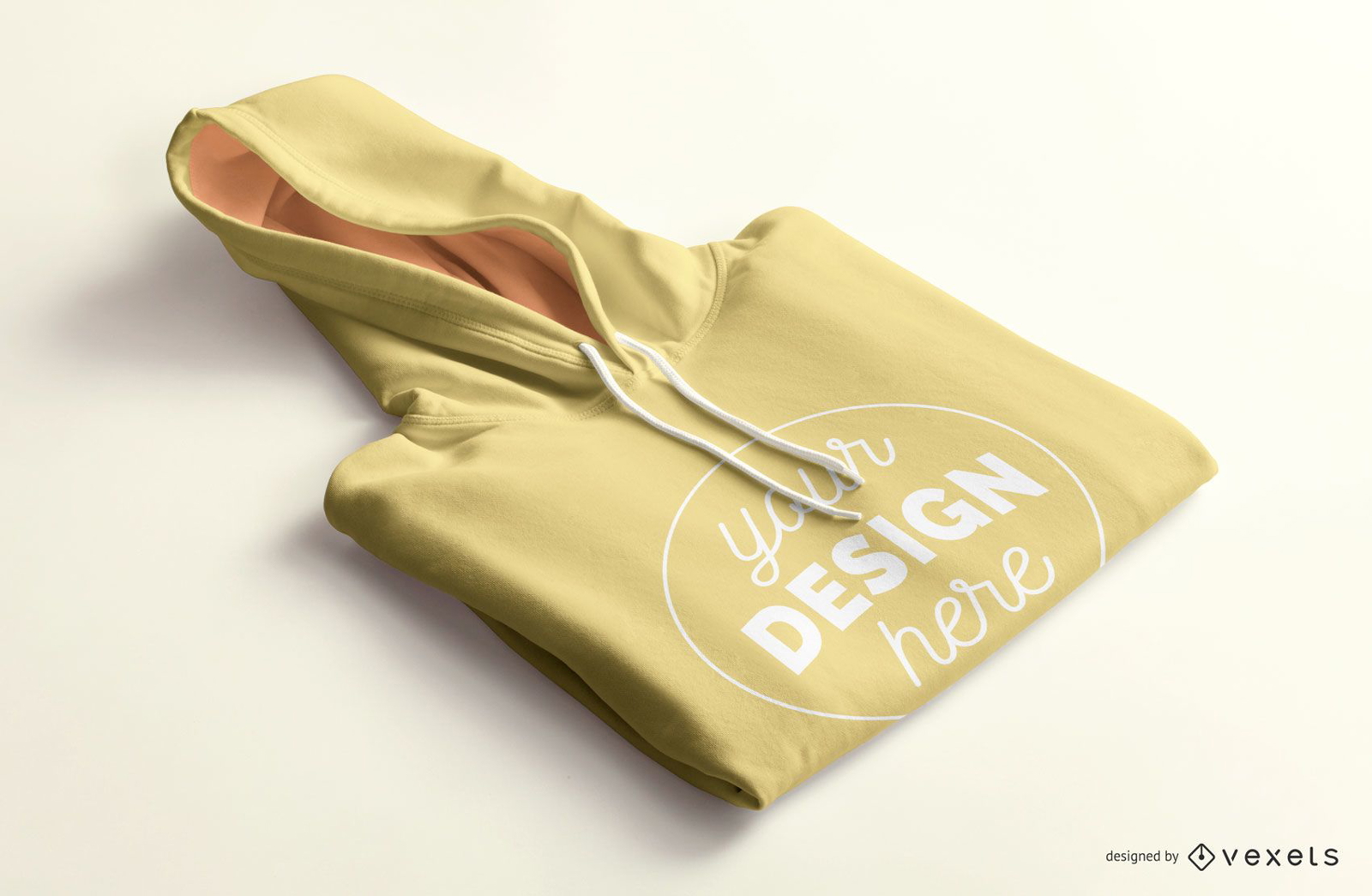 Folded hoodie mockup