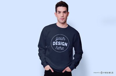 Guy wearing sweatshirt mockup Guy wearing sweatshirt mockup