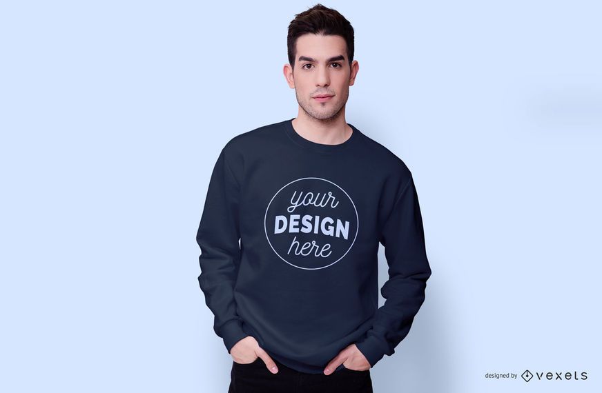 Guy wearing sweatshirt mockup Guy wearing sweatshirt mockup